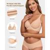 imageHORISUN Wireless Seamless Bras for Women Deep V Neck Comfortable Push Up Bra No UnderwireNude