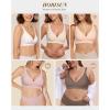 imageHORISUN Wireless Seamless Bras for Women Deep V Neck Comfortable Push Up Bra No UnderwireOffwhite
