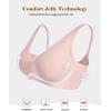 imageHORISUN Wireless Seamless Bras for Women Deep V Neck Comfortable Push Up Bra No UnderwirePink