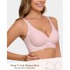 imageHORISUN Wireless Seamless Bras for Women Deep V Neck Comfortable Push Up Bra No UnderwirePink