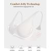 imageHORISUN Wireless Seamless Bras for Women Deep V Neck Comfortable Push Up Bra No UnderwireWhite