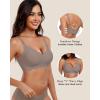 imageHORISUN Wireless Seamless Bras for Women No Underwire Wavy V Neck Soft Support Full Coverage Comfortable BraGrey