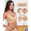 imageHORISUN Wireless Seamless Bras for Women No Underwire Wavy V Neck Soft Support Full Coverage Comfortable BraSemolina