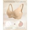 imageHORISUN Wireless Seamless Bras for Women No Underwire Wavy V Neck Soft Support Full Coverage Comfortable BraSemolina