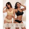 imageHORISUN Wireless Seamless Bras for Women No Underwire Wavy V Neck Soft Support Full Coverage Comfortable BraSemolina