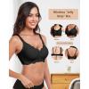 imageHORISUN Wireless Seamless Bras for Women No Underwire Wavy V Neck Soft Support Full Coverage Comfortable BraZstyleblack