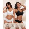 imageHORISUN Wireless Seamless Bras for Women No Underwire Wavy V Neck Soft Support Full Coverage Comfortable BraZstyleblack