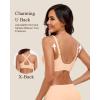 imageHORISUN Wireless Seamless Bras for Women No Underwire Wavy V Neck Soft Support Full Coverage Comfortable BraZstylenude