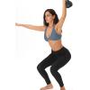 imageHORISUN Women Sports Bras Padded Strappy CrissCross Workout Yoga Bra Twist Front Low Impact Wirefree Crop Tank TopsBlue