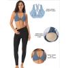 imageHORISUN Women Sports Bras Padded Strappy CrissCross Workout Yoga Bra Twist Front Low Impact Wirefree Crop Tank TopsBlue