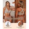imageHORISUN Women Wireless Bras Seamless Cross Back V Neck No Underwire Bralette Comfort T Shirt BraCheetah Leopard Printed