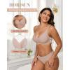 imageHORISUN Womens Bras for Women Wireless Comfort Full Coverage Mesh Breathable Padded No Underwire Support T Shirt BraBasic Coffee