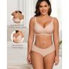 imageHORISUN Womens Bras for Women Wireless Comfort Full Coverage Mesh Breathable Padded No Underwire Support T Shirt BraBasic Coral Pink