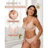 imageHORISUN Womens Bras for Women Wireless Comfort Full Coverage Mesh Breathable Padded No Underwire Support T Shirt BraBasic Coral Pink
