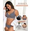 imageHORISUN Womens Bras for Women Wireless Comfort Full Coverage Mesh Breathable Padded No Underwire Support T Shirt BraBasic Gray Blue