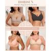 imageHORISUN Womens Bras for Women Wireless Comfort Full Coverage Mesh Breathable Padded No Underwire Support T Shirt BraBasic Nude