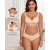 imageHORISUN Womens Bras for Women Wireless Comfort Full Coverage Mesh Breathable Padded No Underwire Support T Shirt BraBasic Nude