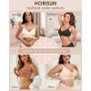 imageHORISUN Womens Bras for Women Wireless Comfort Full Coverage Mesh Breathable Padded No Underwire Support T Shirt BraCoffee