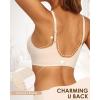 imageHORISUN Womens Bras for Women Wireless Comfort Full Coverage Mesh Breathable Padded No Underwire Support T Shirt BraNude