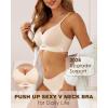 imageHORISUN Womens Bras for Women Wireless Comfort Full Coverage Mesh Breathable Padded No Underwire Support T Shirt BraNude