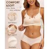 imageHORISUN Womens Bras for Women Wireless Comfort Full Coverage Mesh Breathable Padded No Underwire Support T Shirt BraNude