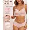 imageHORISUN Womens Bras for Women Wireless Comfort Full Coverage Mesh Breathable Padded No Underwire Support T Shirt BraPink
