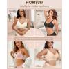 imageHORISUN Womens Bras for Women Wireless Comfort Full Coverage Mesh Breathable Padded No Underwire Support T Shirt BraPink