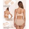 imageHORISUN Womens Comfortable Bra Wireless Padded Full Coverage Support Seamless Bras for WomenNude Pink Complexion