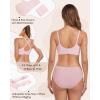 imageHORISUN Womens Comfortable Bra Wireless Padded Full Coverage Support Seamless Bras for WomenVintage Pink