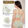 imageHORISUN Womens Seamless Bra Wavy Wireless Full Coverage Padded Smoothing No Underwire Comfort V Neck Bralettes with SupportGreen