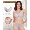 imageHORISUN Womens Seamless Bra Wavy Wireless Full Coverage Padded Smoothing No Underwire Comfort V Neck Bralettes with SupportLavender Grey