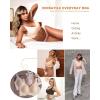 imageHORISUN Womens Seamless Bra Wavy Wireless Full Coverage Padded Smoothing No Underwire Comfort V Neck Bralettes with SupportNude