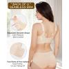 imageHORISUN Womens Seamless Bra Wavy Wireless Full Coverage Padded Smoothing No Underwire Comfort V Neck Bralettes with SupportNude
