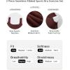 imageHORISUN Workout Sets for Women 2 Piece Outfits Seamless Ribbed Crop Tank Top Sports Bra High Waist Biker Shorts Yoga LeggingsGrace Coffee