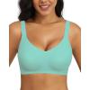 imageHORISUN Seamless Wireless Bra for Women with Soft Support No Underwire Full Coverage Comfort Bras Back Smoothing BralettesGreen