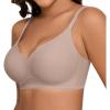 imageHORISUN Womens Bras for Women Wireless Comfort Full Coverage Mesh Breathable Padded No Underwire Support T Shirt BraBasic Coffee