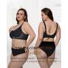 imageHORISUN Bras for Women No Underwire Wireless Seamless Wirefree Support Lift Full Coverage Push Up T Shirt BraBlack Color