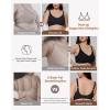 imageHORISUN Bras for Women No Underwire Wireless Seamless Wirefree Support Lift Full Coverage Push Up T Shirt BraBlack Color