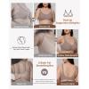 imageHORISUN Bras for Women No Underwire Wireless Seamless Wirefree Support Lift Full Coverage Push Up T Shirt BraGrey Color