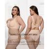 imageHORISUN Bras for Women No Underwire Wireless Seamless Wirefree Support Lift Full Coverage Push Up T Shirt BraNude Skin Color