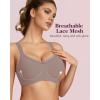 imageHORISUN Push up Bras for Women Wireless Comfort Bra Full Coverage Seamless Bra Comfort Bra Back Smoothing Bra Grey XXLarge