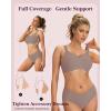 imageHORISUN Push up Bras for Women Wireless Comfort Bra Full Coverage Seamless Bra Comfort Bra Back Smoothing Bra Grey XXLarge