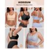 imageHORISUN Seamless Bras for Women Wireless Full Coverage Bra with Support Regular and Plus SizeBlack