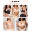 imageHORISUN Womens Wireless Bras No Underwire Push Up Bras Soft Support Comfort Full Coverage Seamless Everyday Bra