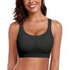 imageHORISUN Seamless Bras for Women Wireless Full Coverage Bra with Support Regular and Plus SizeBlack