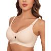 imageHORISUN Womens Wireless Bras No Underwire Push Up Bras Soft Support Comfort Full Coverage Seamless Everyday Bra
