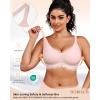 imageHORISUN Wireless Bras for WomenFull Coverage Bralettes V Neck No Underwire Push Up Bra with Support T Shirt BraletteNew Pink