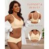 imageHORISUN Full Coverage Bras for Women Smoothing Seamless Wireless Push Up BraNude 3XL