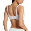 imageHORISUN Seamless Bras Full Coverage V Neck Push Up Wireless Bras for WomenWhite