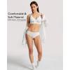 imageHORISUN Seamless Bras Full Coverage V Neck Push Up Wireless Bras for WomenWhite